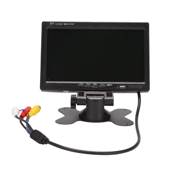 12V-24V 7 Collu TFT Krāsu LCD HD Monitor Auto CCTV Reverse Atpakaļskata Rezerves Kameru, Automobiļu Piederumi Elektroniskās