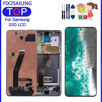 Samsung Galaxy S20 Lcd G980 G980F G980F/DS G981 LCD Displejs, Touch Screen Digitizer Samsung s20 plus LCD G986B/DS G985F