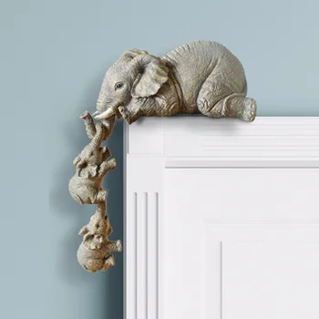 3 Gab./komplekts Cute Elephant Ķēriens Baby Lelle Sveķu Rokdarbu Apdare, Mājas Dekoru, Dāvanu Dekoratīvas Miniatūras Figūriņas Piederumi