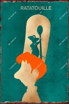 Ratatouille Sienas Dekori Telpu Dekorēšana Retro Vintage Metāla zīmju Skārda Zīme Alvas (skārda) Plāksnes, Māksla Klubs Cilvēks Ala Kafejnīca Krogs Mājas plakāti