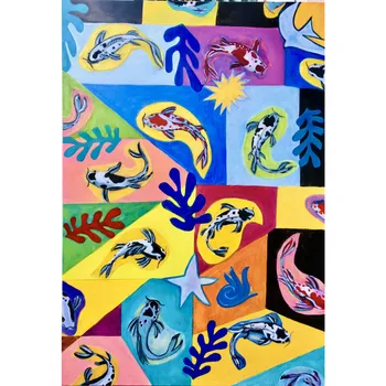 Zivju un jūras aļģes,Katrīna Clare mākslas darbus,ar Roku apgleznoti augstas kvalitātes reprodukcijas,Abstraktās glezniecības par baby room mājas dekoru