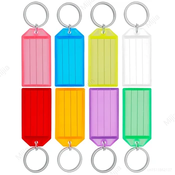 10pcs/set Krāsains Plastmasas Atslēgu Frāzes Keychain Pārsegu Double Sided Marķējums Viesnīcas Numura zīme Bagāžas Klasificēt Etiķetes Keyring