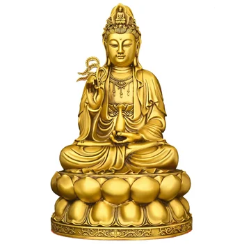 Avalokitesvara Bodhisatva Budas statuja ir nostiprināts tīra vara paredzēts lietošanai mājas apstākļos. Nanhai Sēžot Lotosa, Avalokitesvara Bodhisat