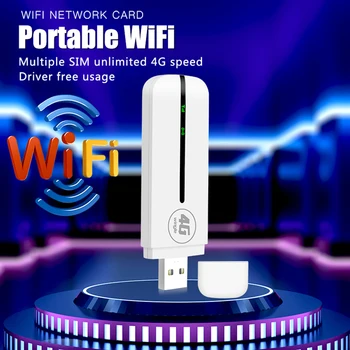 4G WiFi Dongle 150Mbps USB Modemu, Portatīvā Maršrutētāju ar SIM Kartes Slots Aptvērumu 4G Bezvadu Maršrutētāju Āzijas Versija/ES Versija
