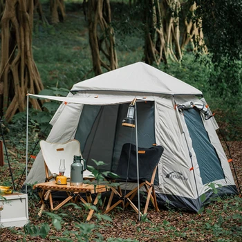 Āra pavasara izbrauciens portatīvo pilnībā automātiskā telts kempings saules aizsardzības