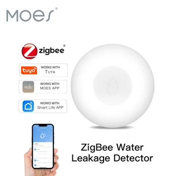 ZigBee Plūdu Sensors, Ūdens Noplūdes Detektors, Ūdens Tvertnes Pilnu Brīdinājumu Pārplūdes Drošības Signalizācijas Sistēma Tuya Smart App Tālvadības Pults