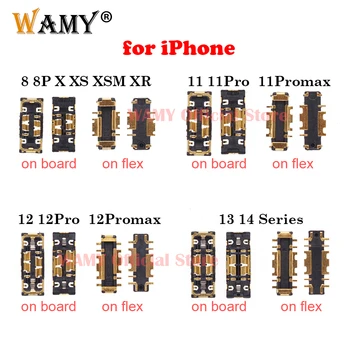 10Pcs Iekšējo Akumulatoru ražošanas procesu kontroles Savienotājs iPhone 11 12 13 Pro Max 14 XS XR X 8 8P Plus Valdes Clip Flex Kabelis ar Kontaktdakšu