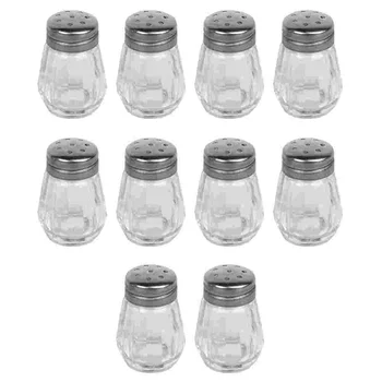 10 Gab. Mini Spice Jar Konteineri Virtuves Sīkrīku Kratītāju BBQ Garšvielu Pudeļu Stikla Sāls Pipari