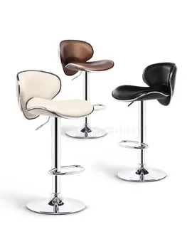 Eiropas luksusa bar pacēlājs krēsla priekšā bāra krēsls modernā minimālisma bāra krēsls, bāra krēsls ar augstu muguras izkārnījumos