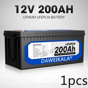 Jauna 12V 20Ah 50Ah 100Ah 150Ah 200Ah LiFePo4 Baterija Litija Dzelzs Fosfāta Akumulatoru Iebūvēts BMS Saules Laiva Nav Nodokļu
