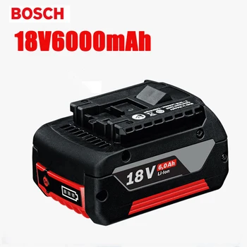 100% Oriģināls 18V 6.0 Litija Jonu Akumulators priekš Bosch 10000mah Rezerves elektroinstrumenti Portatīvo Nomaiņas Indikators