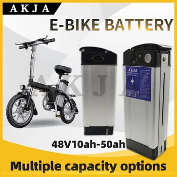 Jaunā sudraba zivju 48v elektrisko velosipēdu no litija baterijas scooter akumulatora 48v10ah-50ah ir piemērots 80-800W universal