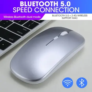 Augstas Kvalitātes Sastāva Uzlādējamais Bezvadu Bluetooth Mouse USB Atvienots Klusums Datora Peli ilgi izturību