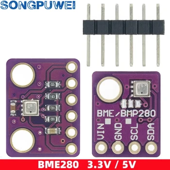 BME280 3.3 V un 5V Digitālā Sensora Temperatūra Mitrums Barometra Spiediena Sensoru Modulis I2C SPI 1.8-5V BME280 Sensora Modulis