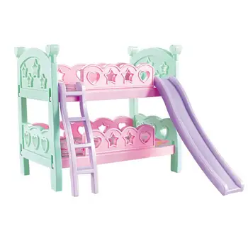 Bērniem Meitenēm Spēlēt Māja Rotaļlietas Gulta Princess Leļļu Namiņš Mēbeles Komplekts Kaste Guļamtīkls Simulācijas Bērnu Gultiņa Bērniem Dzimšanas Dienas Dāvanas
