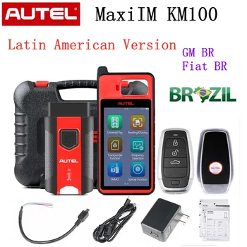 Autel MaxiIM KM100 Universālo Atslēgu Ģeneratoru Komplektu, Galvenais Programmētājs Rīku, latīņamerikā Versiju ar Brazīlijas FIAT/GM Mūža Bezmaksas