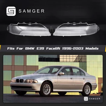 Samger 2gab Priekšējo Lēcu Lukturis Objektīva Vāciņu, Auto Lukturu BMW 5 Sērija E39 Facelift 1996-2003 4-Durvju Kreisais + Labais
