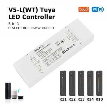 Skydance V5-L LED Lentes Kontroles Tuya Smart Dzīves Vienu Krāsu Reostats RGBW RGB KMT RF 2.4 G Wifi Touch Tālvadības pults