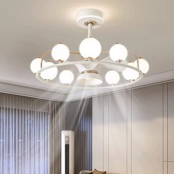 Moderns griestu ventilators gaismas, dzīvojamā istaba, guļamistaba, ēdamistaba, griestu ventilators, apgaismojums, griestu apgaismojums ar led gaismas iekštelpu apgaismojums