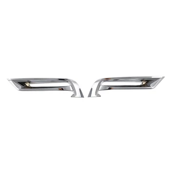 Auto Chrome Silver Priekšējā Bufera Apakšējā Režģa Apdares Līstes Miglas lukturi Rāmja Vāks Melns, Honda HRV HR-V 2021 2022 2023