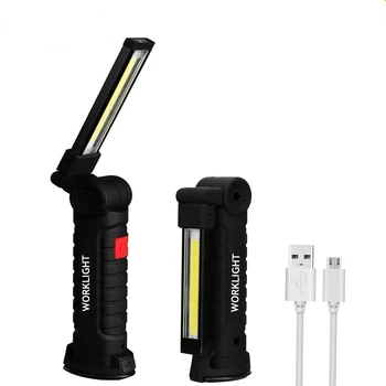 Lukturītis LED USB Lādējamu Darba Gaismas Salokāms Portatīvo Ceļot Gaismā, Magnētiskā Pārbaude, Lampas Laternas Super Spilgti