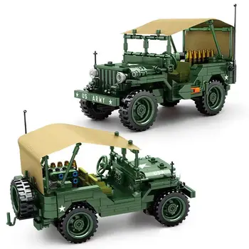 Ķieģeļu montāža, bezceļu transportlīdzekļa montāža modeli, zēnu militāro puzzle rotaļlieta dāvanu 705805