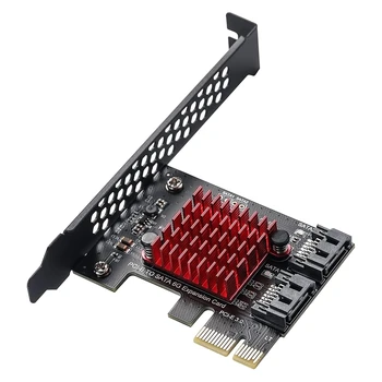2-Port PCI-E GEN3 Paplašināšanas Karti 6Gb/s Dual sata3.0 Ātri PCIE Adapteri