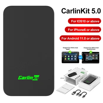 CarlinKit 5.0 Bezvadu CarPlay Adapteri Apple Carplay Android Auto Ai Rūtiņu, Toyota, Mazda, ford, Volkswagen, Peugeot, Skoda KIA Gaisa