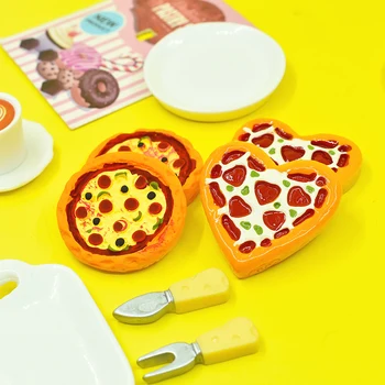 5gab Namiņš Simulācijas Pica Modelis Namiņš Mini Pārtiku, Rotaļlietas, Lelles Māja Virtuves Piederumi Izlikties, Spēlēt Rotaļlietas