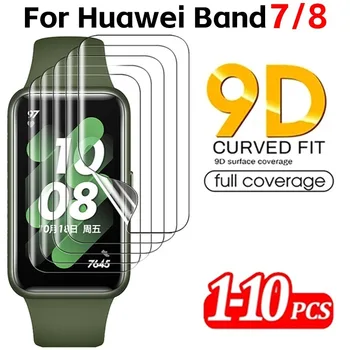 1-10Pcs Hidrogelu Filmas Huawei Band 7 8 HD Ekrāna Aizsargs Pilnībā Segtu Anti-scratch Hidrogelu Filmas Smartwatch Piederumi