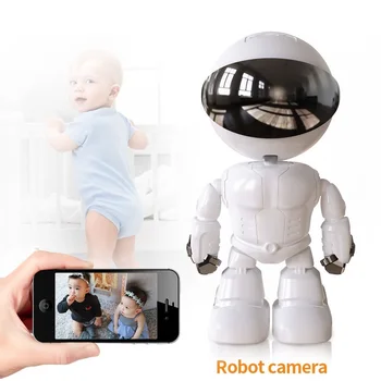1080P Robots IP Kameras Drošības Kameras 360 ° WiFi Bezvadu 2MP CCTV Kameras Smart Home Video Novērošanas P2P Mājdzīvnieki Baby Monitor
