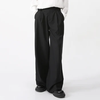 Vīriešu apģērbi Pavasara Jaunu Gadījuma Bikses Vaļīgas Taisni korejas Modes Vienkāršu 2023 tīrtoņa Krāsas vienkrāsainu Vīriešu Bikses 9A6959
