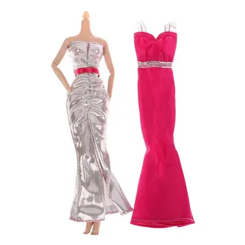 Par 30CM Lelle Modes Apģērbu Puse Kleita Princese Kleita vakarkleita Trailing Svārki Kāzu Kleitu Lelle Drēbes Tērpiem