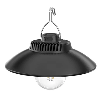 LED Pārnēsājamas Laternas USB Type-C Uzlādes Telts Lampa Ar Āķi, Āra Dārza Dzeltenā Gaisma