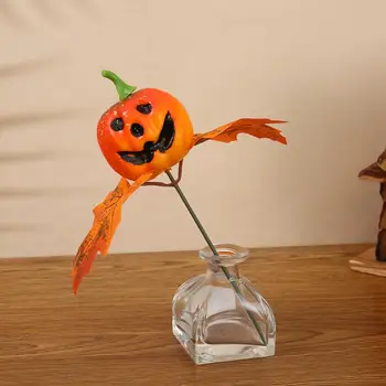 Halloween Mājas Dekoru Spooky Reāli Halloween Vainags Rotājumi ar Ķirbju Kļavu Stick Lapu Piederumi Brīvdienu Pusēm