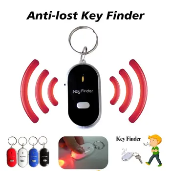 Smart Key Finder Anti-Zaudēja Bezvadu Svilpe Sensori Keychain Tracker LED Ar Svilpi Plaudē Anti Zaudēja Frāzi Bērnu Soma Mājdzīvnieku Meklētājs