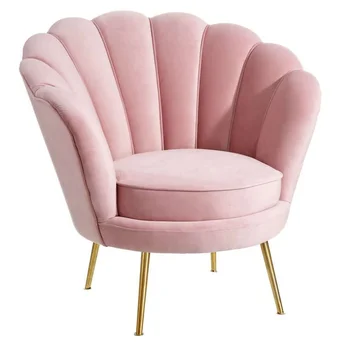 Rozā Ziemeļvalstu Apvalka Krēsli Relaksējošu Sēž Viena Samta Dīvāns Dzīvojamā Istabā, Krēslu troņa krēslu, lai dzīvojamā istaba