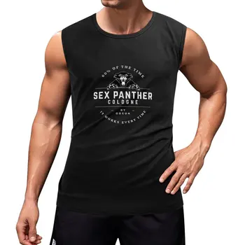 Jaunas Seksa Panther Ķelnes Logo Tvertnes Augšpusē essentials t-kreklu, lai cilvēks, Vīriešu kokvilnas t-kreklu, T-krekli vīriešiem