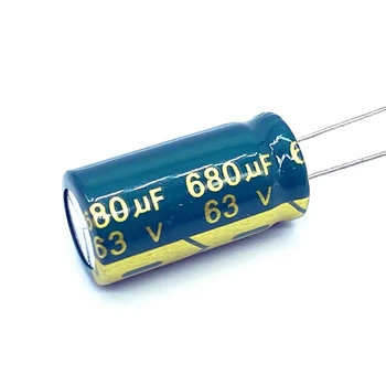 6pcs/daudz augstas frekvences zema pretestība 63v 680UF alumīnija elektrolītisko kondensatoru izmērs 13*25 680UF 20%