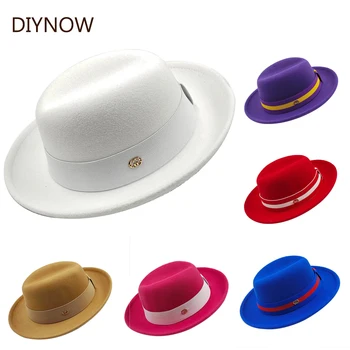 Krokainās Fedora Vīriešu un Sieviešu Klasiskā Kungi Dome Top Hat Britu Panama Džeza Cepuri Cūkgaļas Pīrāgs Cepuru Modes Puse