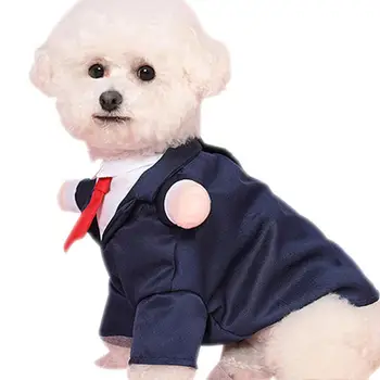 Suns Kāzu Kleitu Izturīgi Suņi Uzvalku Kāzu Uzvalks Ar Sarkanu Tauriņu Krekls Suns Tauriņu Tērps Kāzu Puse