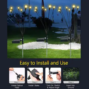 Saules Dārzs Firefly Lampas Āra LED Apgaismojums Ūdensnecaurlaidīgs Dārza Apdare, Āra Firefly Zālienu Lampas Mūsdienu Mājas Apdare