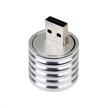 3X Alumīnija 3W USB LED Lampa, Ligzda Uzmanības centrā Lukturīti Balta Gaisma