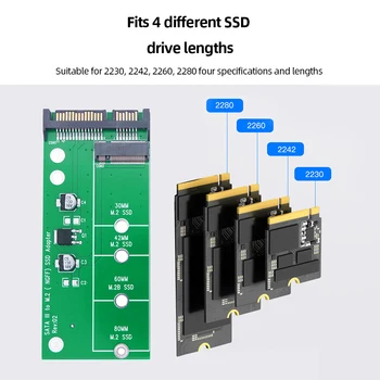 Cieto Disku Karšu Lasītājs SATA3 6G Kartes M. 2 NGFF Converter 2.5 Collas M2 SSD SATA Adapteri Adapteri Kartes 2230-2280 M. 2 SATA SSD