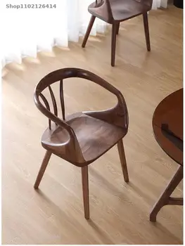 Visas masīvkoksnes apli, krēslu, tējas krēslu Ziemeļvalstu dizaineru ēdamistabas krēslu krēsls modernā minimālisma atpakaļ krēslā mājas studiju Hirosimas