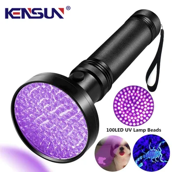 Super Spilgti 10W 100 LED 395 nm Violeta Ultra Puses Lampas UV Lukturīti Par Naudu ,Gultas Bugs, Scorpions