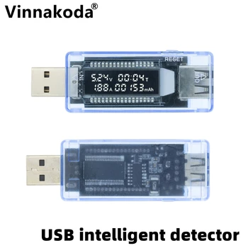 USB Testeris Strāvas Spriegumu Lādētāja Jauda Testeri Voltu Strāvas Spriegumu Metru Laika Displejs Mobilo Jauda Detektors Akumulatora Tests