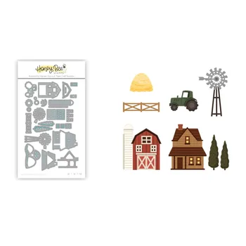 Rudens Tree house Farm Metāla Griešanas Mirst Dekorēšanai Albums Diy Papīra Karte Albums Veidnes Spiešanu Amatniecības 2023 jaunpienācēji