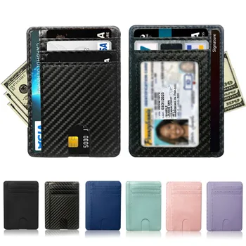 8 Slots Slim RFID Pretbloķēšanas Ādas Maks Kredītu ID Kartes Turētājs Kasē Naudas Lietu Vāku Anti Theft Vīriešiem, Sievietēm, Vīriešiem, Modes Somas