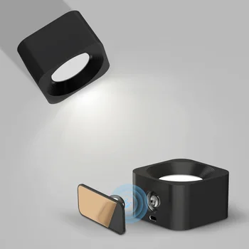 Jauns USB Uzlādes Sienas Lampas Magnētisko Velkmes Skapja Lampas, Gultas Grāmatu Lampas Iekštelpu Uzlādes Portatīvo Touch Gaismas